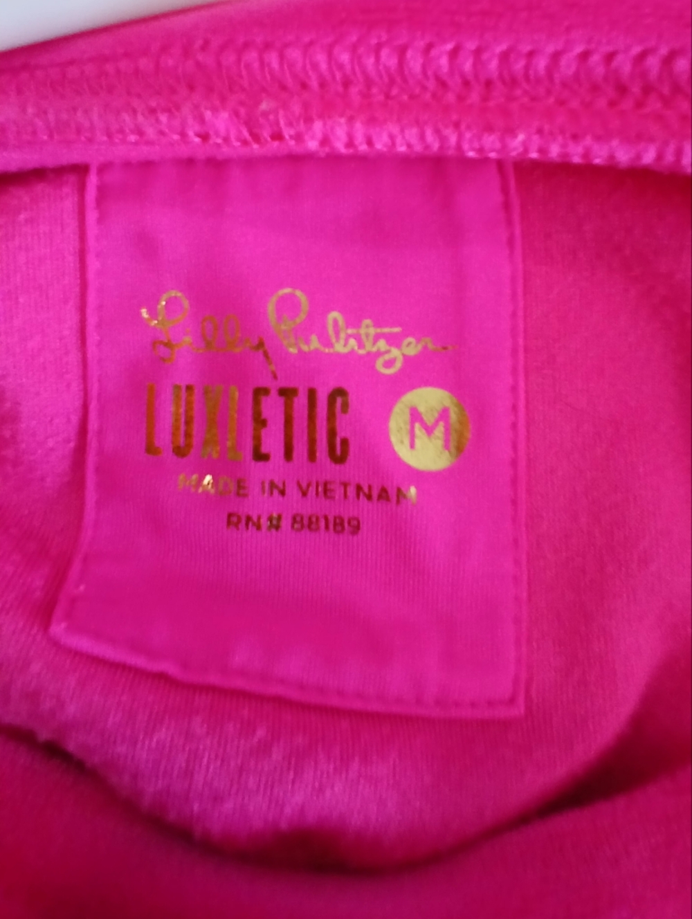 Lilly Pulitzer #88189 Luxletic Velour Top Women Medium Cozy Casual Barbie Girl - Picture 3 of 4
